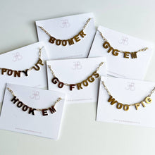 Load image into Gallery viewer, Jeny Baker Designs - Chunky Gameday Necklace: HOOK EM