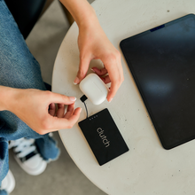 Load image into Gallery viewer, Clutch: World's Thinnest Phone Charger (iPhone 14 & Below - White)