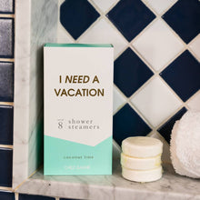 Load image into Gallery viewer, Chez Gagné - I Need a Vacation Shower Shower Steamers - Coconut Lime