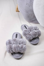 Load image into Gallery viewer, Dolly Pom Pom Slippers in Grey PRE-ORDER