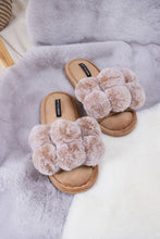 Load image into Gallery viewer, Dolly Pom Pom Slippers in Caramel PRE-ORDER