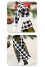 Load image into Gallery viewer, Plaid Christmas Wine Bottle Decoration Set MIG020: 01 / One Size