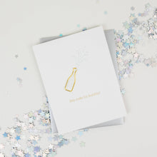 Load image into Gallery viewer, This Calls for Bubbly Paper Clip Letterpress Card