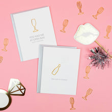Load image into Gallery viewer, This Calls for Bubbly Paper Clip Letterpress Card
