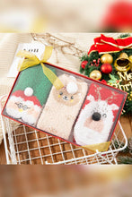 Load image into Gallery viewer, Christmas Reindeer Santa Claus Fleece Socks ZK508: 01 / One Size