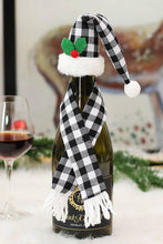 Load image into Gallery viewer, Plaid Christmas Wine Bottle Decoration Set MIG020: 01 / One Size