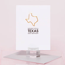 Load image into Gallery viewer, Texas Sized Birthday Paper Clip Letterpress Card