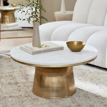 Load image into Gallery viewer, West Elm Carrara Marble Topped Coffee Table