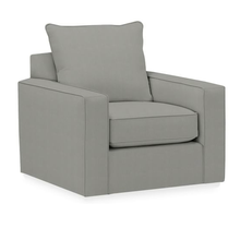 Load image into Gallery viewer, PB Comfort Square Arm Upholstered Knife-Edge Cushion Swivel Armchair