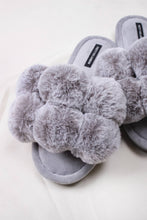 Load image into Gallery viewer, Dolly Pom Pom Slippers in Grey PRE-ORDER