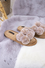 Load image into Gallery viewer, Dolly Pom Pom Slippers in Caramel PRE-ORDER