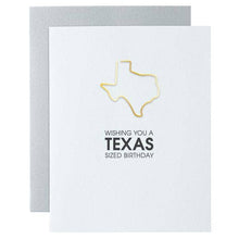 Load image into Gallery viewer, Texas Sized Birthday Paper Clip Letterpress Card