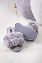 Load image into Gallery viewer, Pretty You London - Dolly Pom Pom Slippers in Grey: Grey / L = UK 7-8 / EU 40-41 / US 9-10
