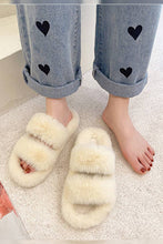 Load image into Gallery viewer, Winter Flat Warm Fluffy Slippers ZZKF034: Black / 39
