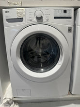 Load image into Gallery viewer, 2022 LG 4.5-cu ft High Efficiency Stackable Front-Load Washer (White) ENERGY STAR
