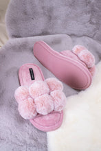 Load image into Gallery viewer, Pretty You London - Dolly Pom Pom Slippers in Pink: Pink / S = UK 3-4 / EU 36-37 / US 5-6
