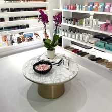 Load image into Gallery viewer, West Elm Carrara Marble Topped Coffee Table
