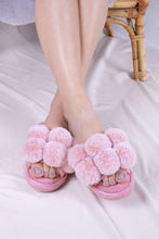 Load image into Gallery viewer, Pretty You London - Dolly Pom Pom Slippers in Pink: Pink / L = UK 7-8 / EU 40-41 / US 9-10
