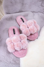 Load image into Gallery viewer, Pretty You London - Dolly Pom Pom Slippers in Pink: Pink / S = UK 3-4 / EU 36-37 / US 5-6
