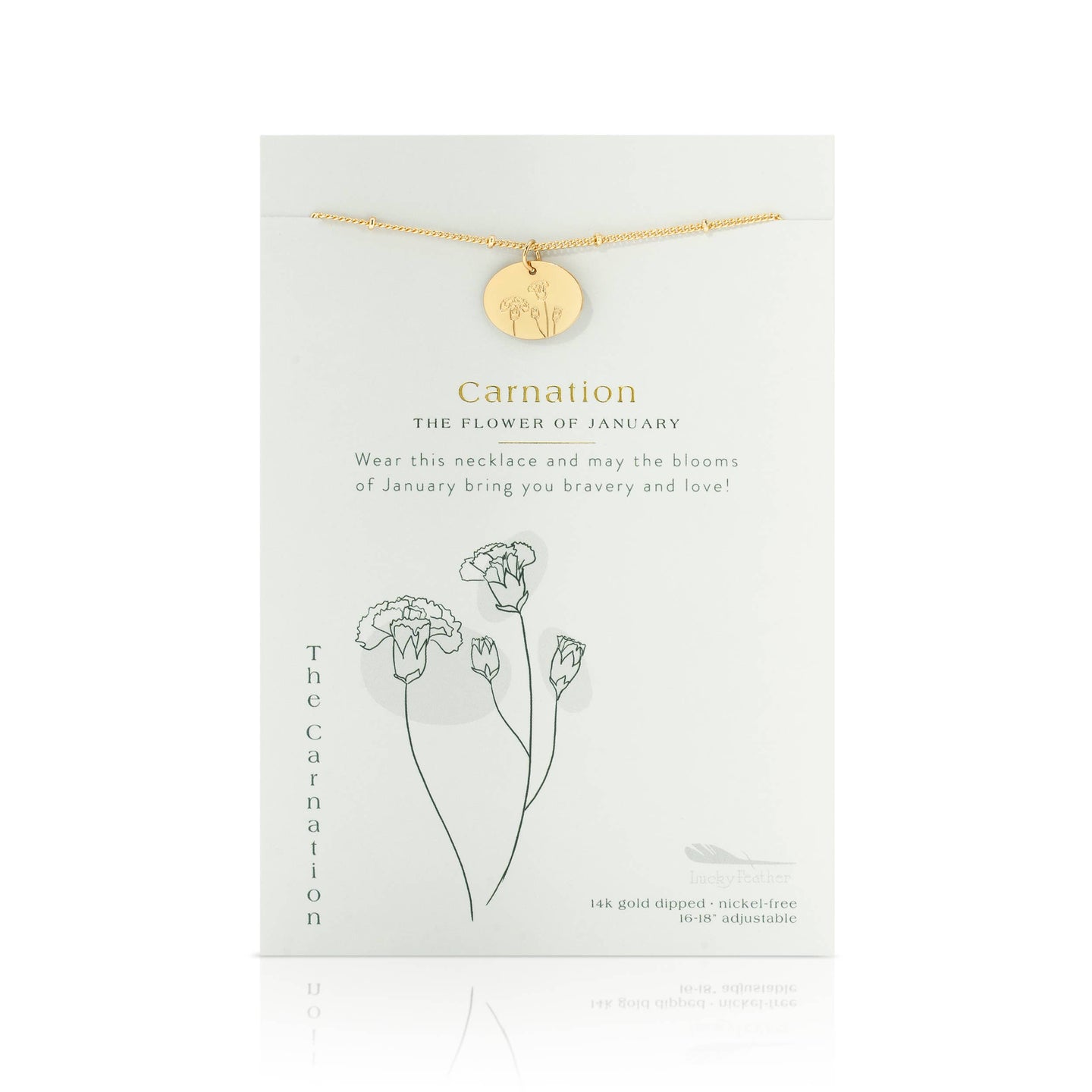 Birth Flower Necklace - January