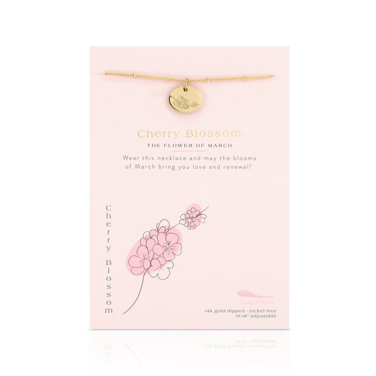 Birth Flower Necklace - March
